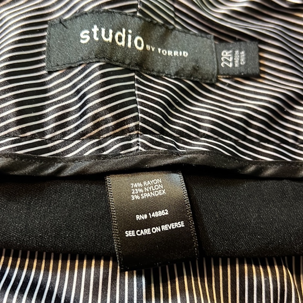 Torrid Plus Size Black Trouser Relaxed Boot Mille… - image 2